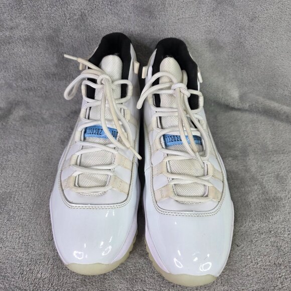 Mens Air Jordan 11 Retro Legend Sneakers White Blue 136046-117 Size 9.5 - Picture 5 of 10